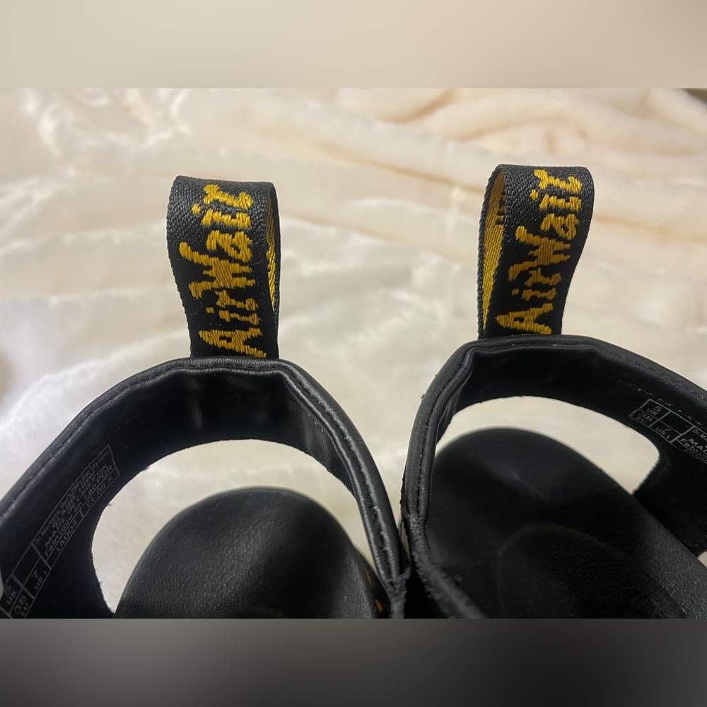 DR. Martens Black Blaire Hardware Leather Strappy Sandals - Picture 10 of 14